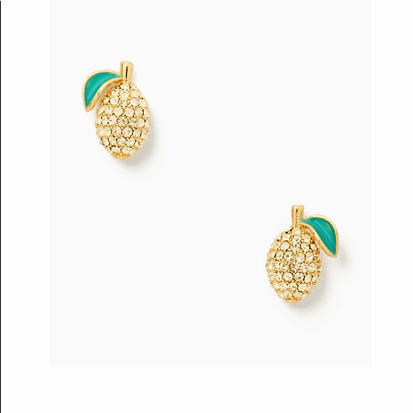 KateSpade♠️Perfect Picnic Crystal Lemon Earrings R - Picture 7 of 7